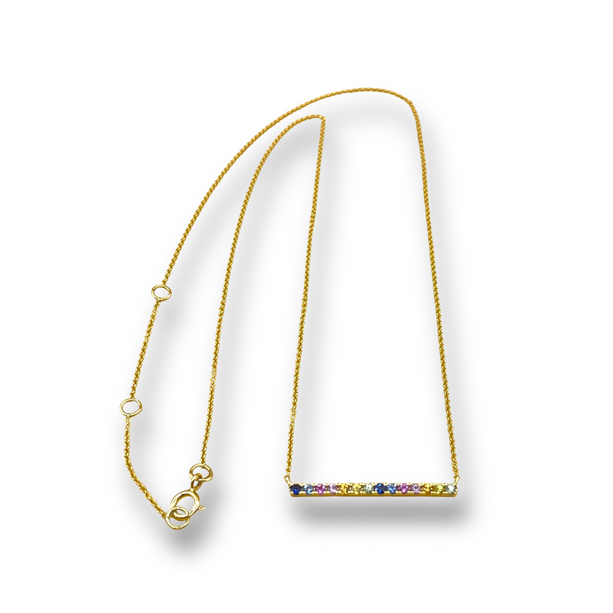 ketting regenboog saffier