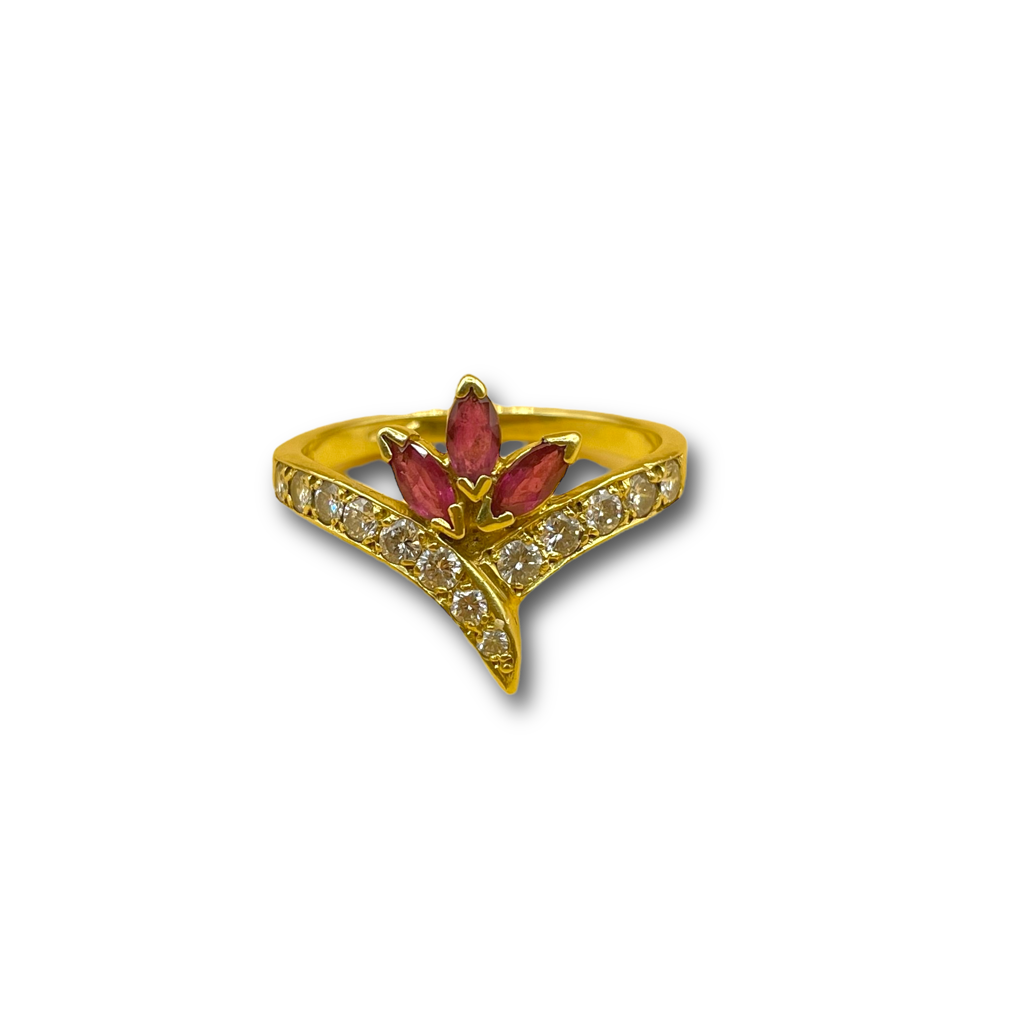 Robijn en .50ct diamant