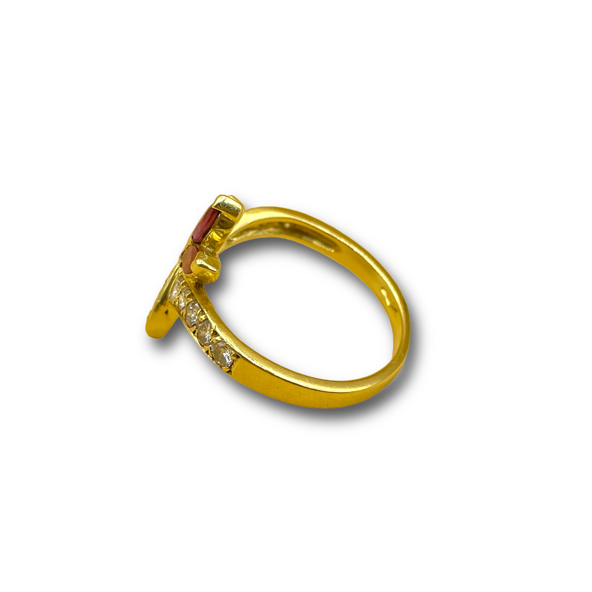 Robijn en .50ct diamant