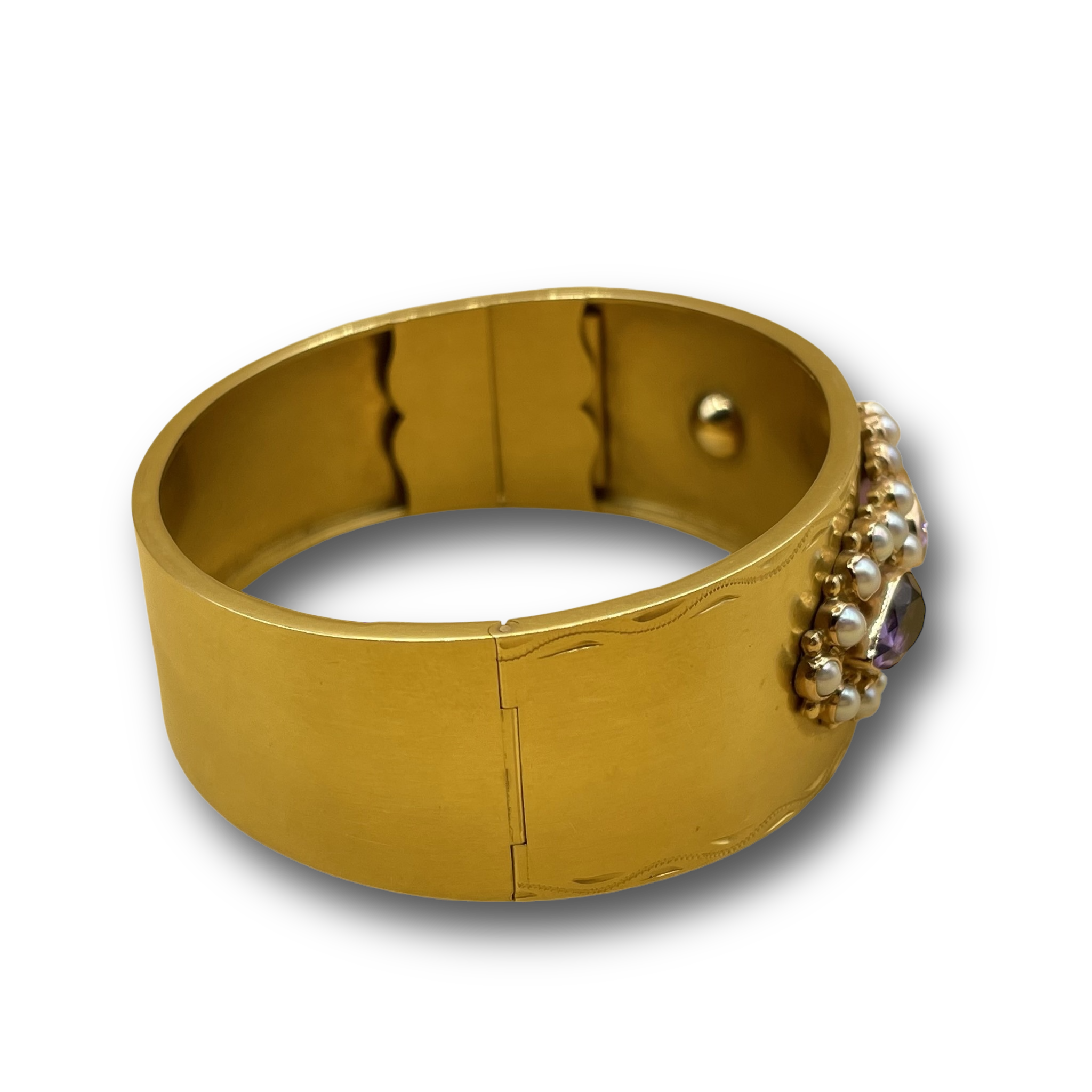 Amethyst parel armband