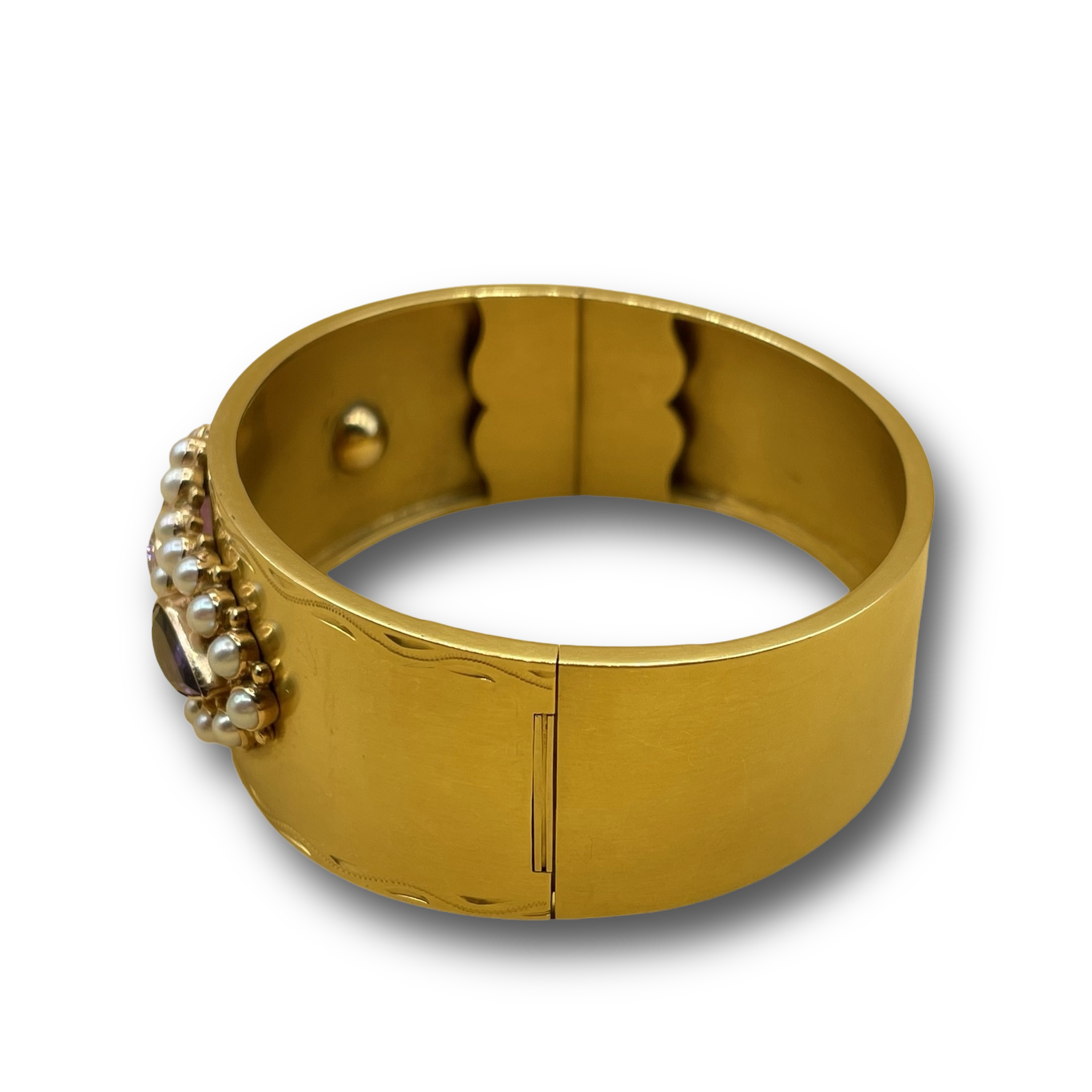 Amethyst parel armband