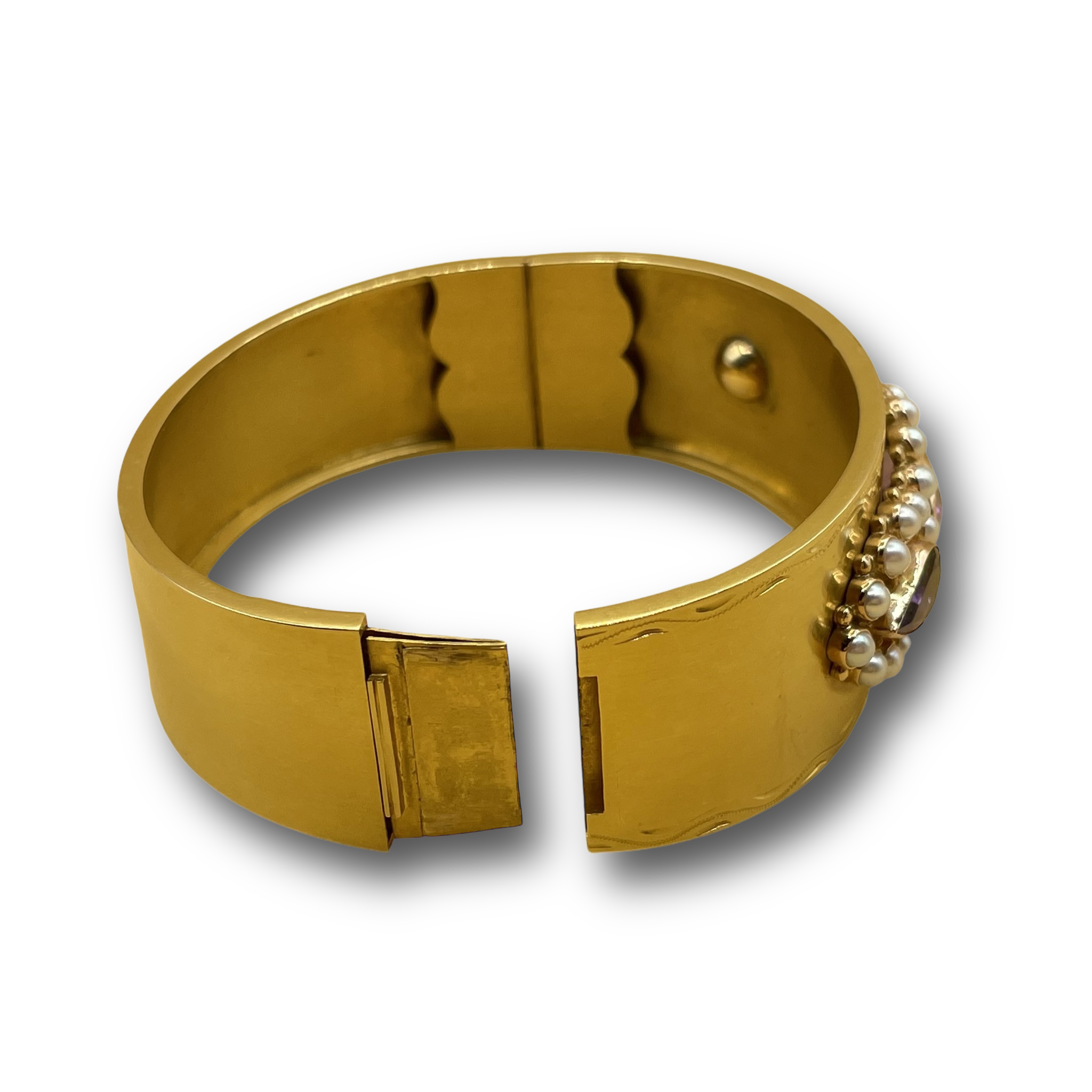 Amethyst parel armband