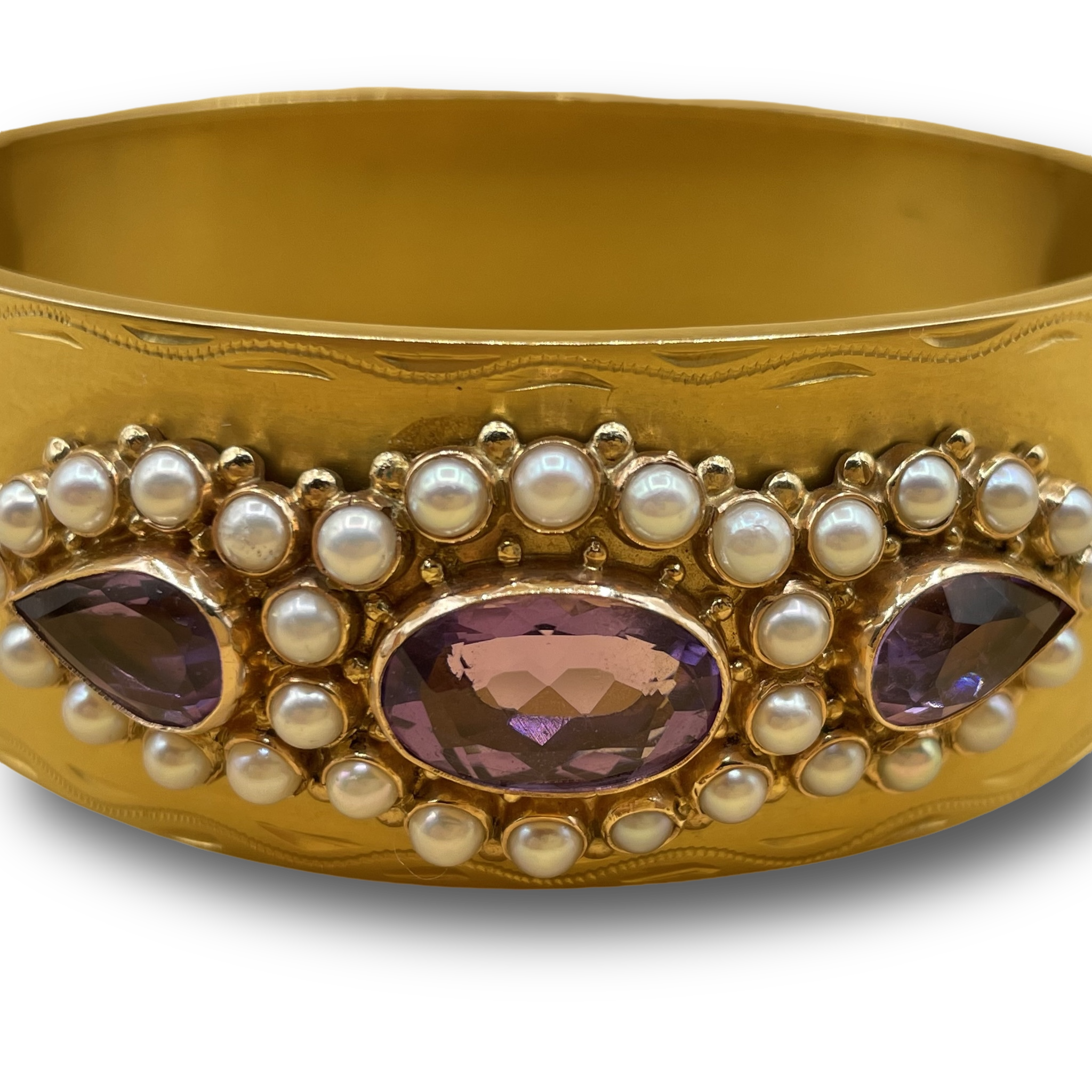 Amethyst parel armband