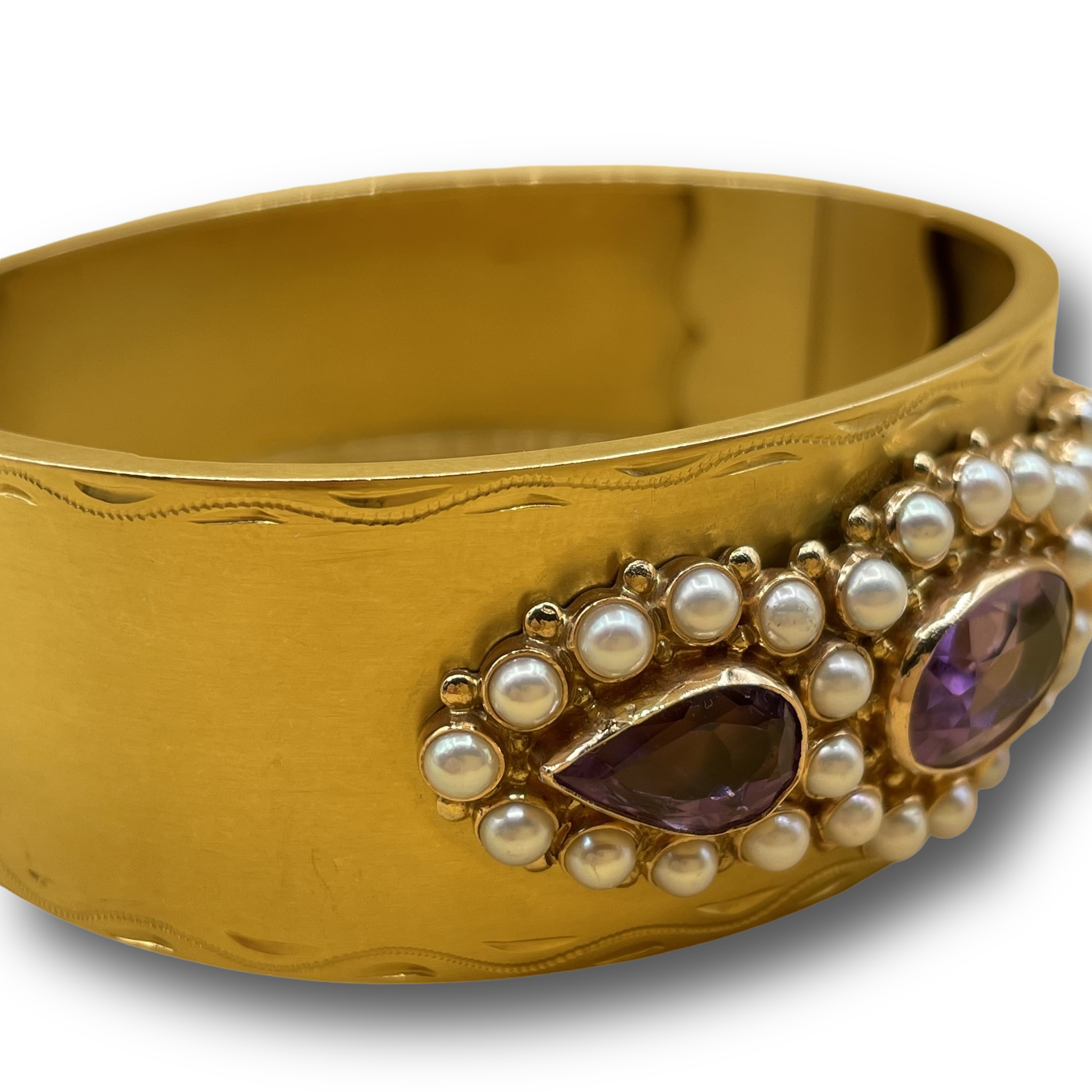 Amethyst parel armband