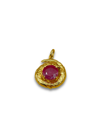 Pangolin pendant tourmaline