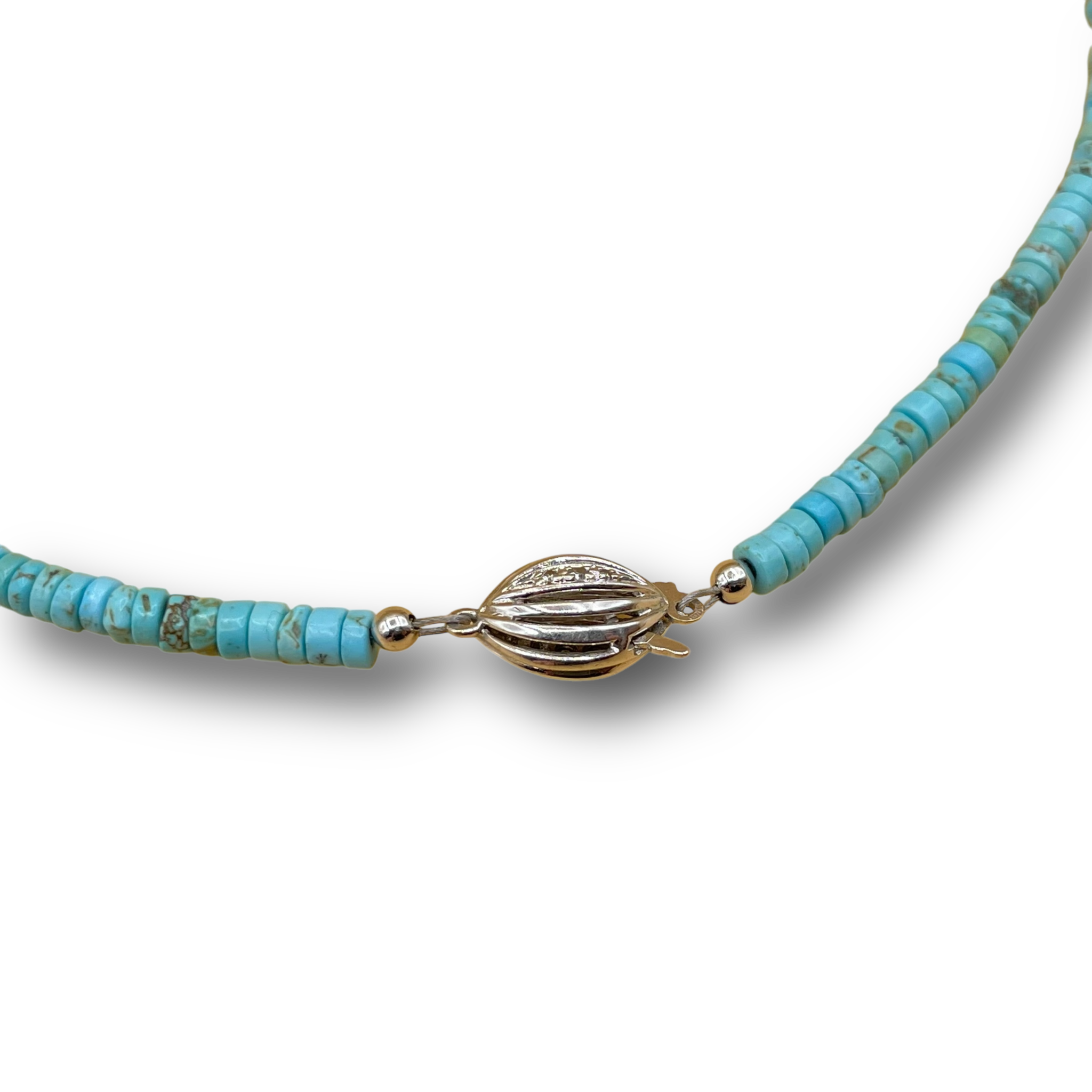 Turquoise diamant ketting