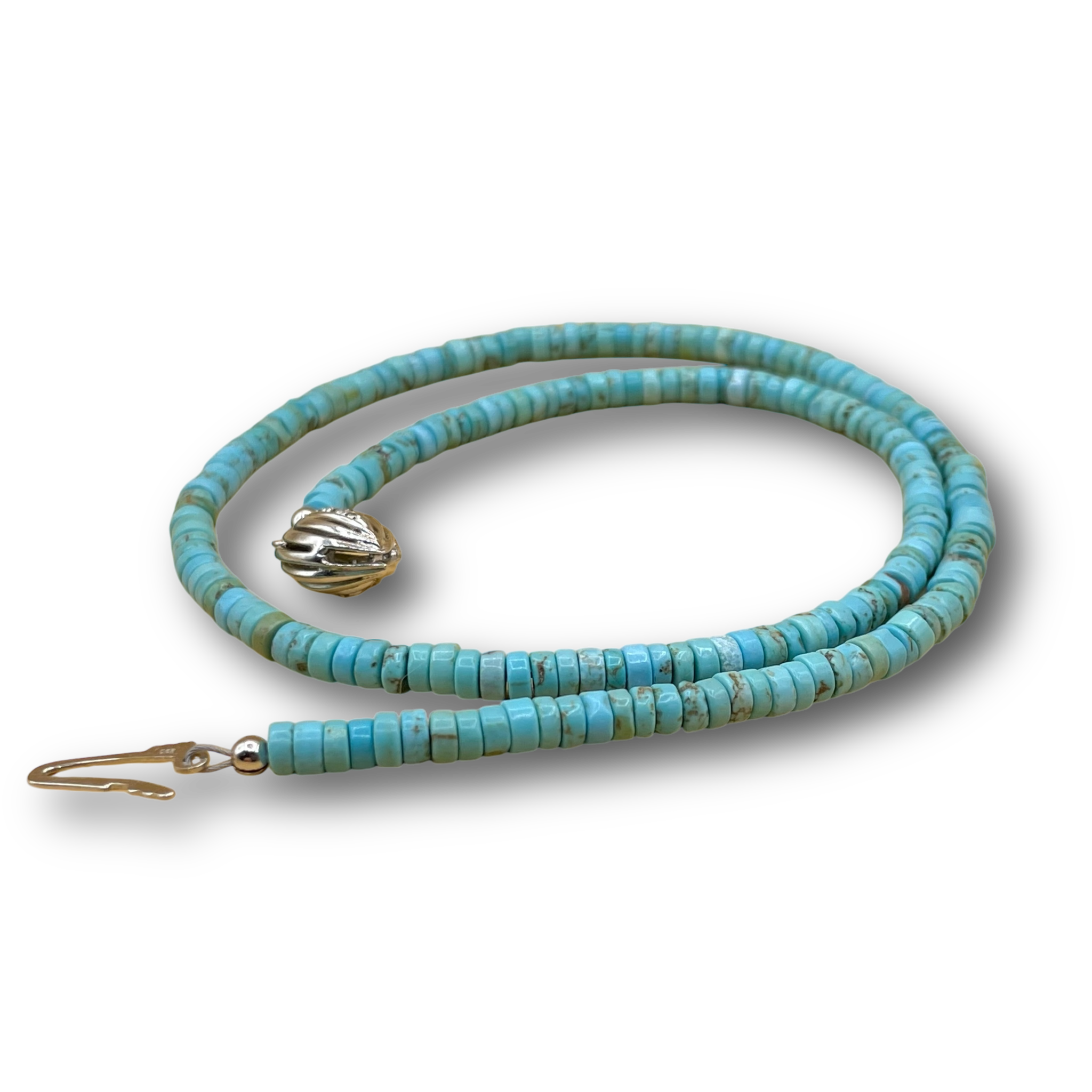 Turquoise diamant ketting