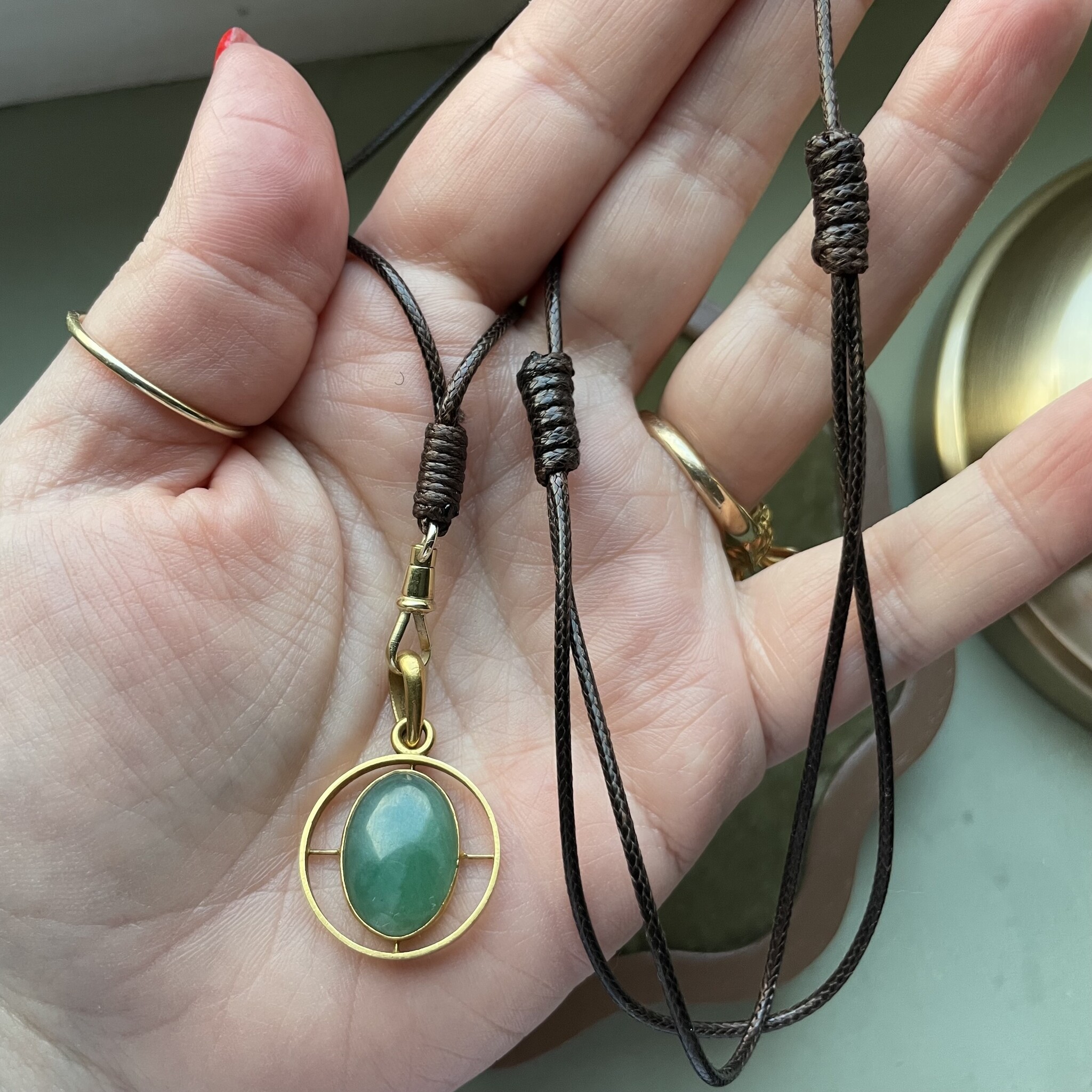 Wax ketting musqueton koord