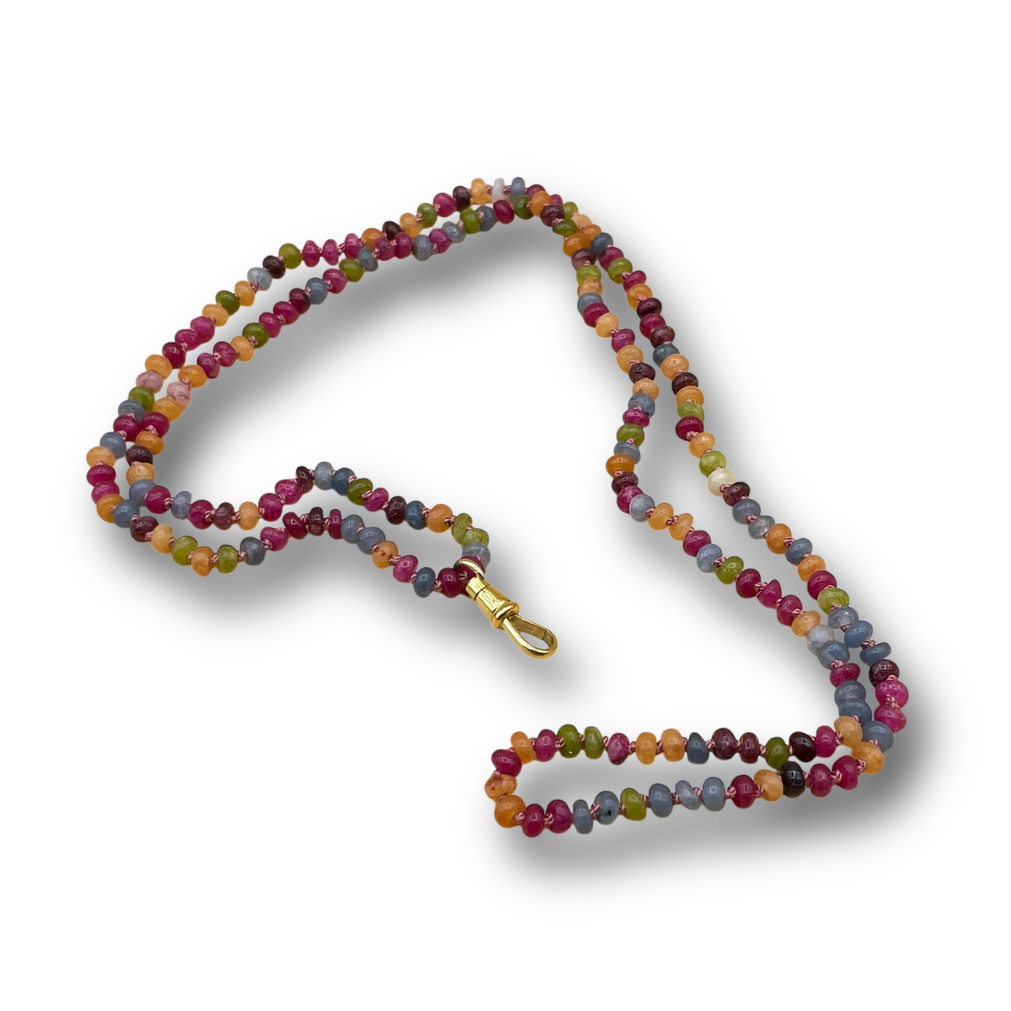 Toermalijn musqueton sluiting ketting