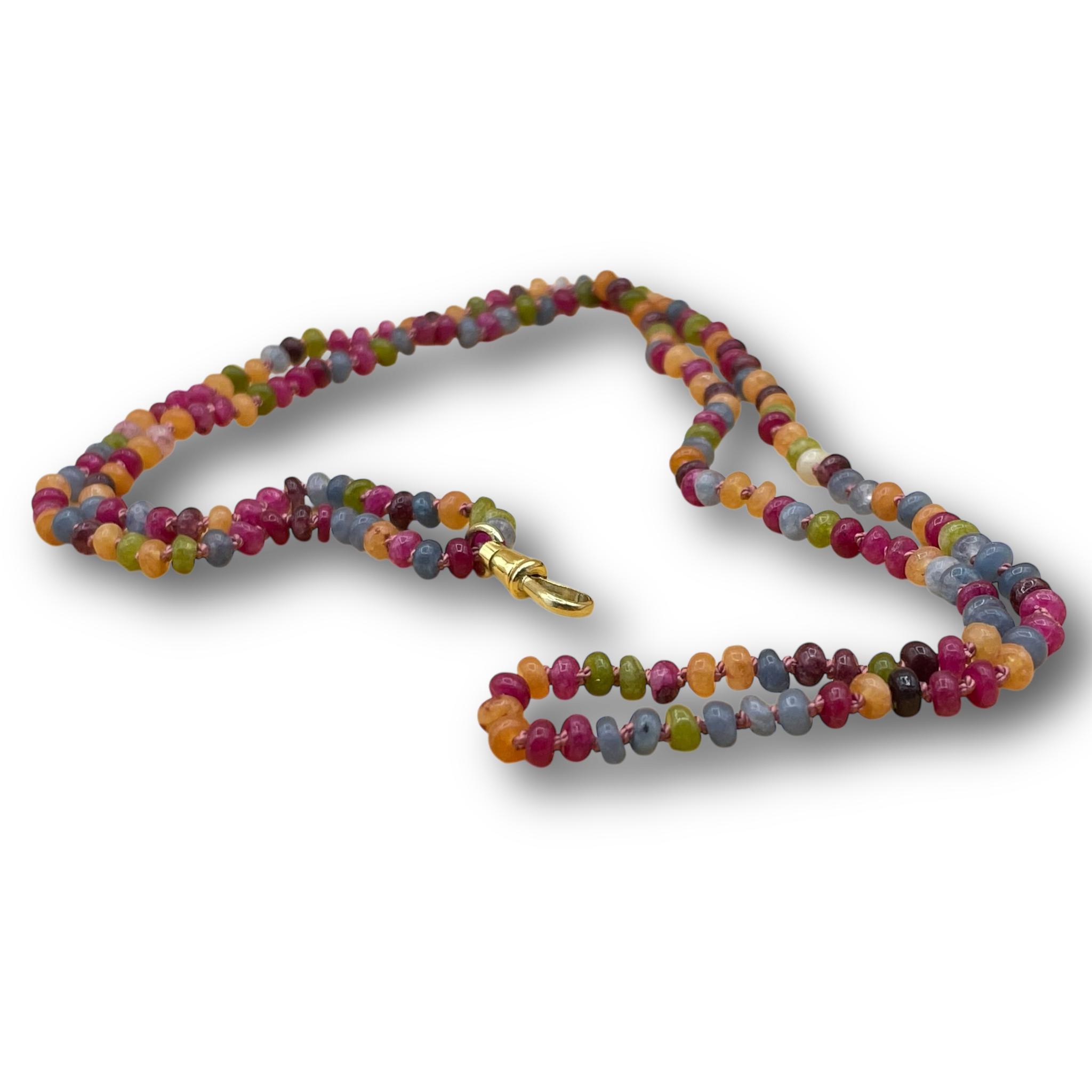 Toermalijn musqueton sluiting ketting