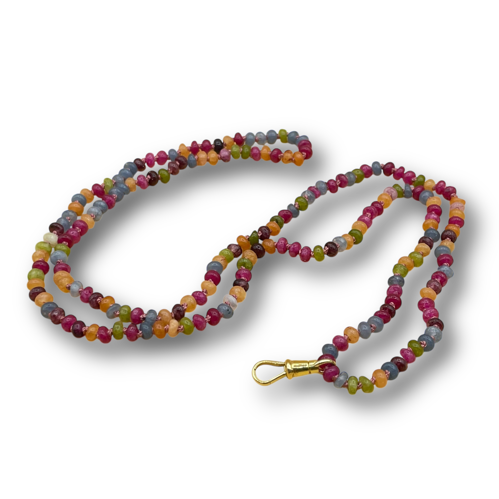 Toermalijn musqueton sluiting ketting