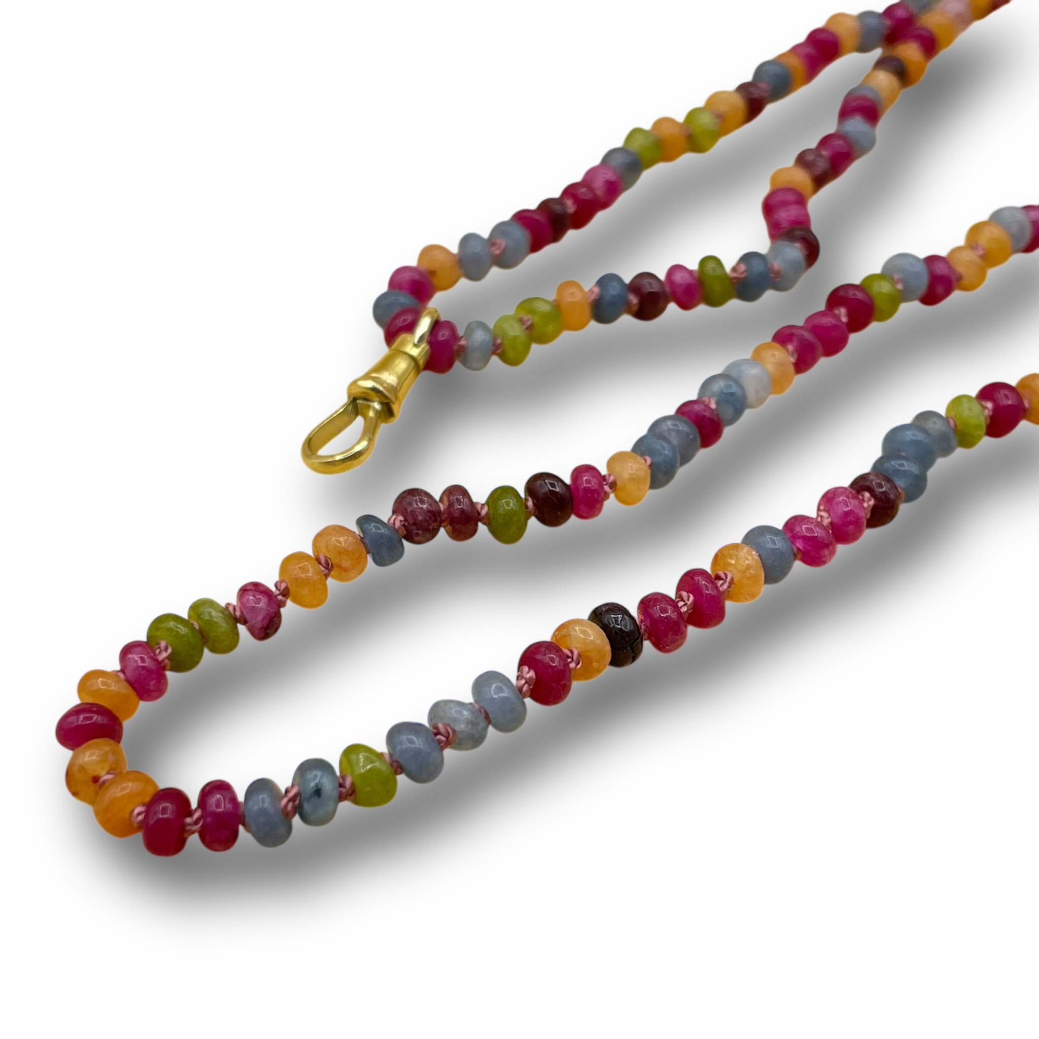 Toermalijn musqueton sluiting ketting