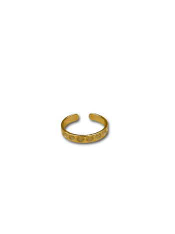 Hearts toe ring