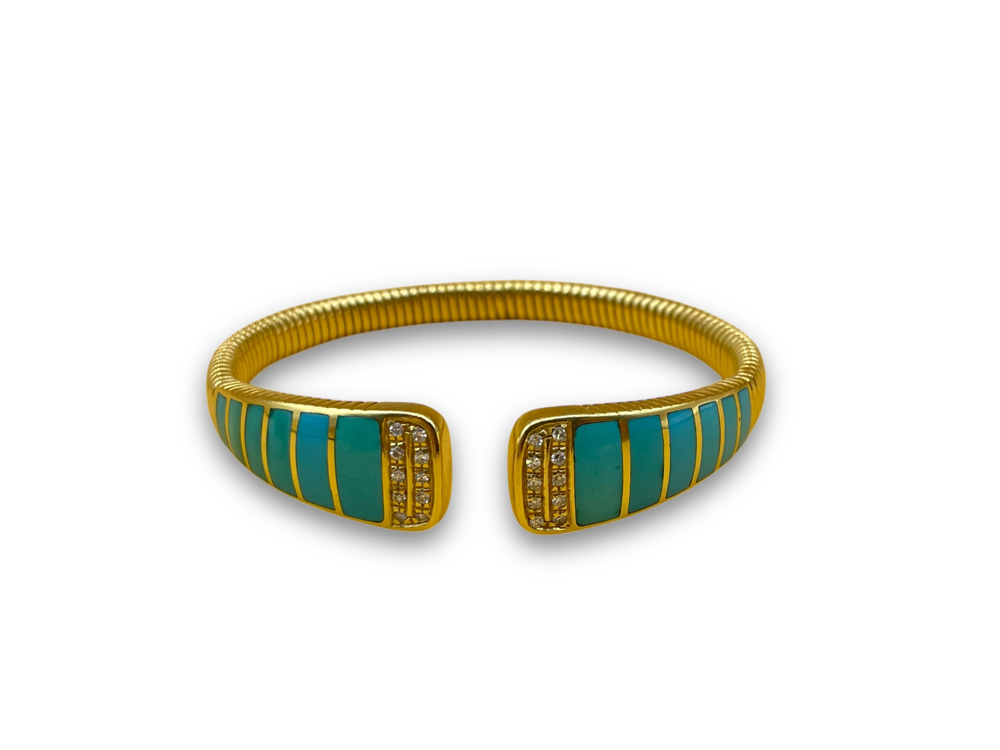 Turquoise diamant armband