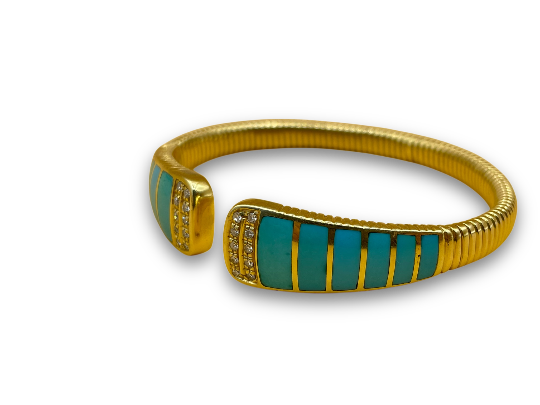 Turquoise diamant armband