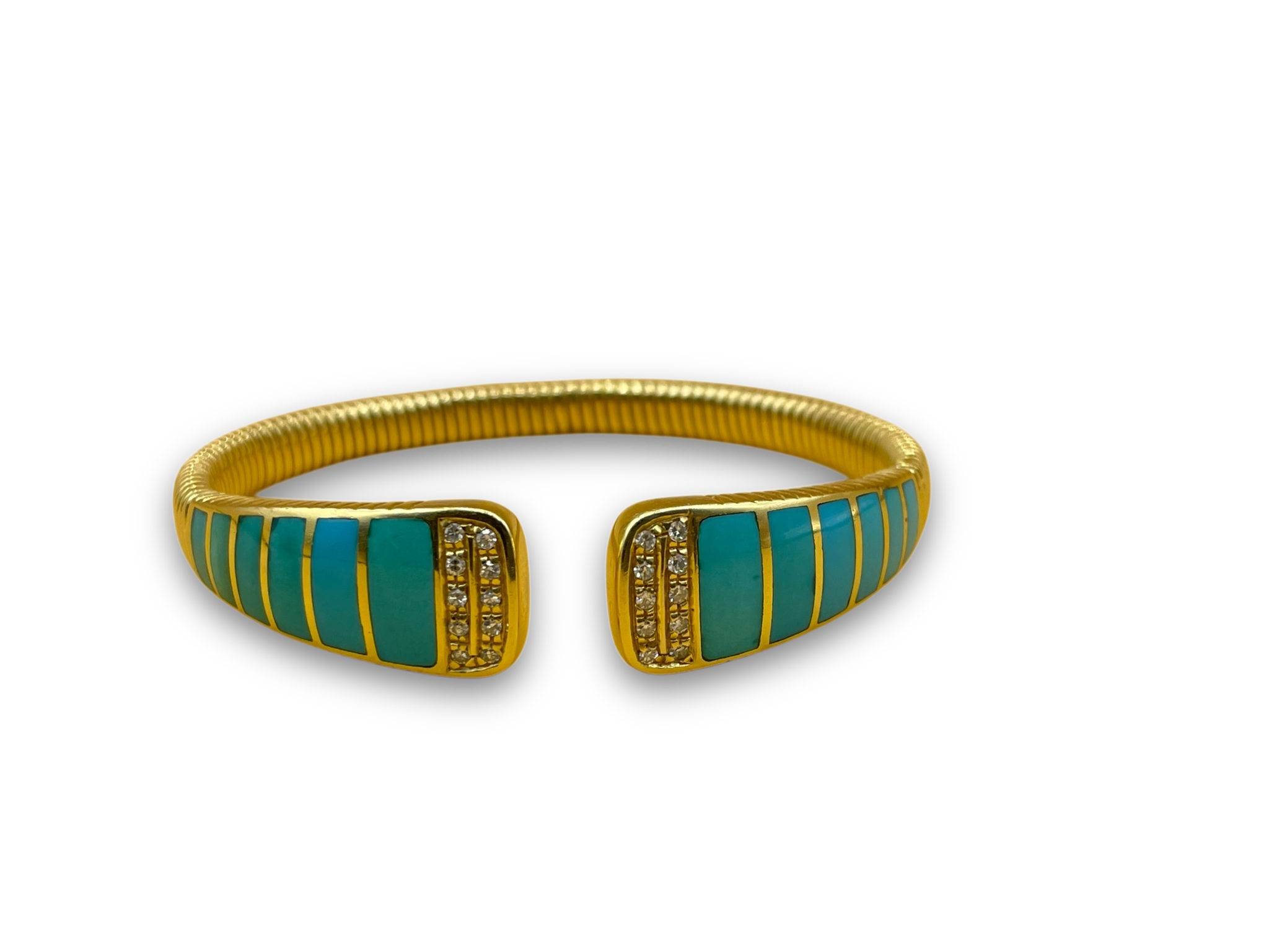 Turquoise diamant armband
