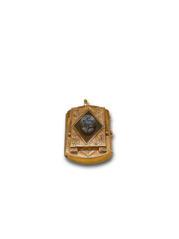 Hematite locket