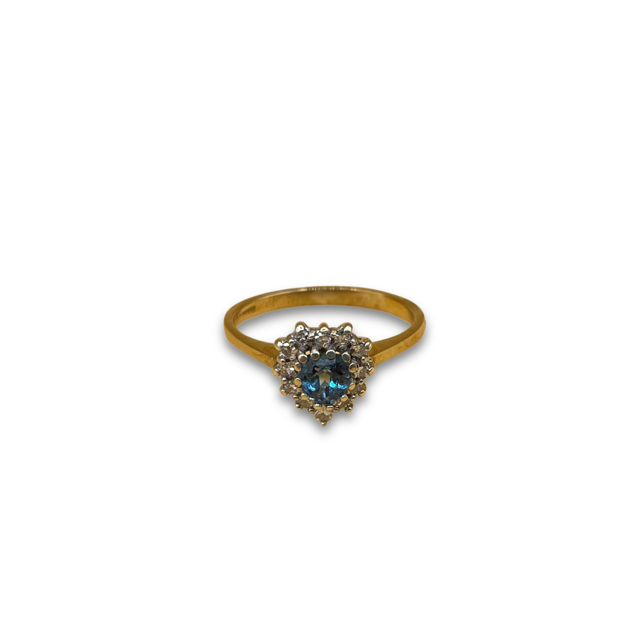Hart diamant blauwe topaas