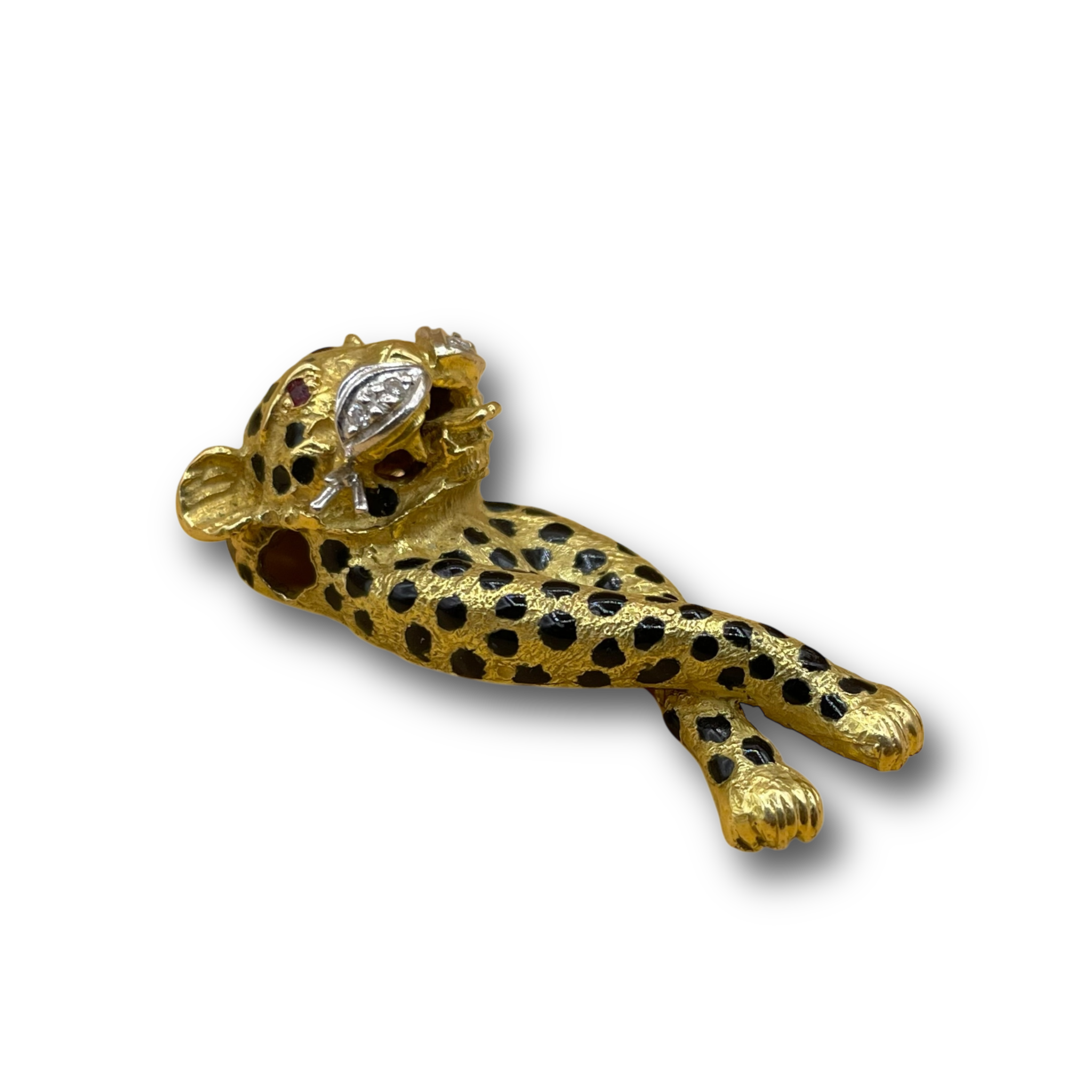 Panter diamant robijn