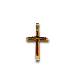 Cross antique garnet