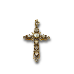 Cross antique 1ct diamond