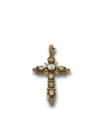 Cross antique 1ct diamond