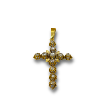 Cross antique .50ct diamond