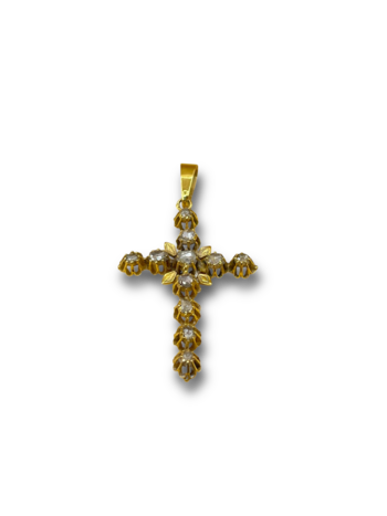 Cross antique .50ct diamond