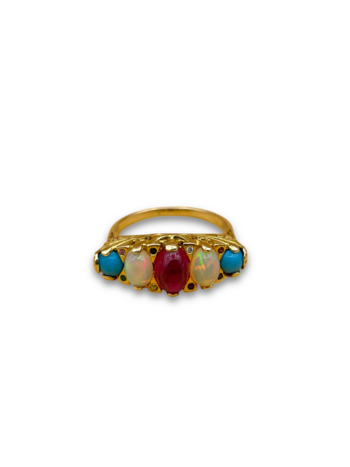 Day and Night Turquoise Opal Ruby