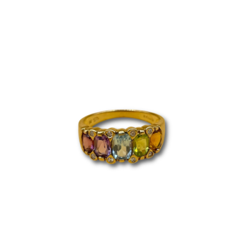 Multi Gem Half Eternity