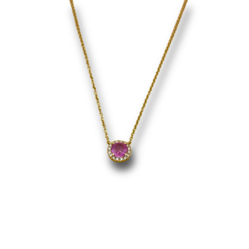 pink sapphire diamond chain