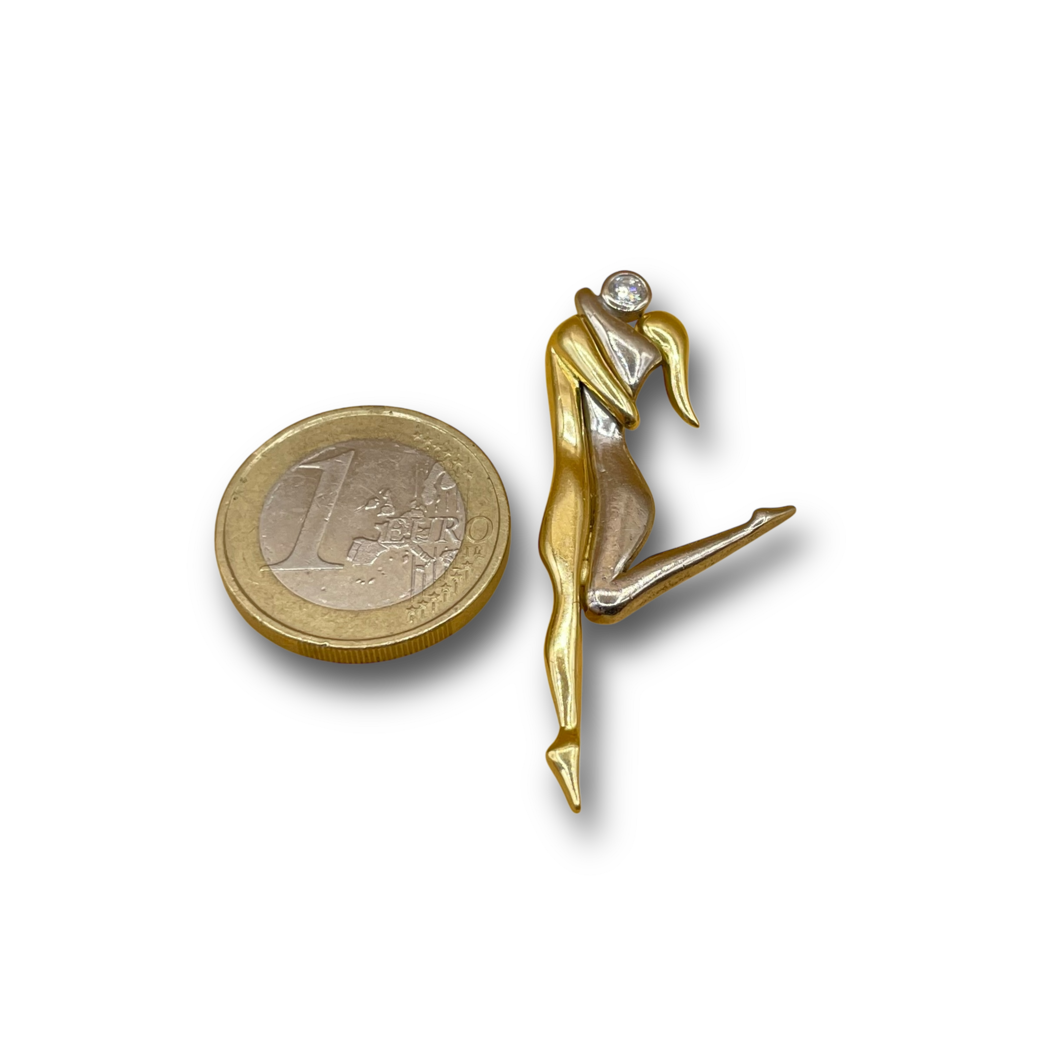 Diamant man vrouw hanger 18 karaat