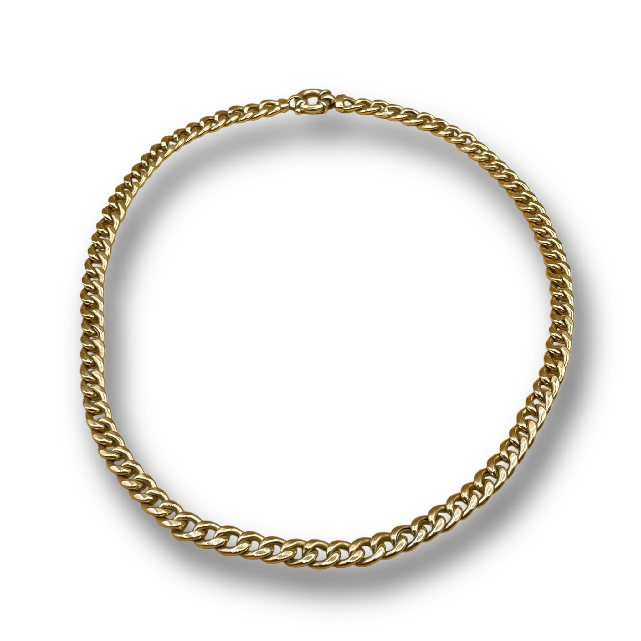 Platte gourmette schakel ketting