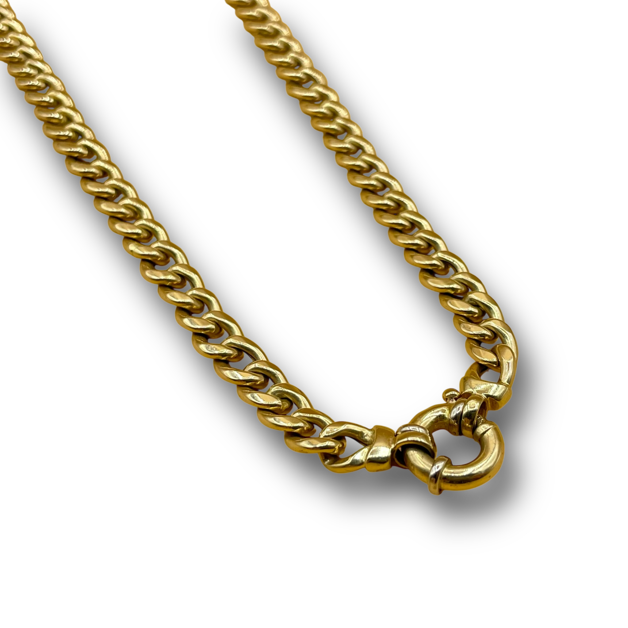 Platte gourmette schakel ketting