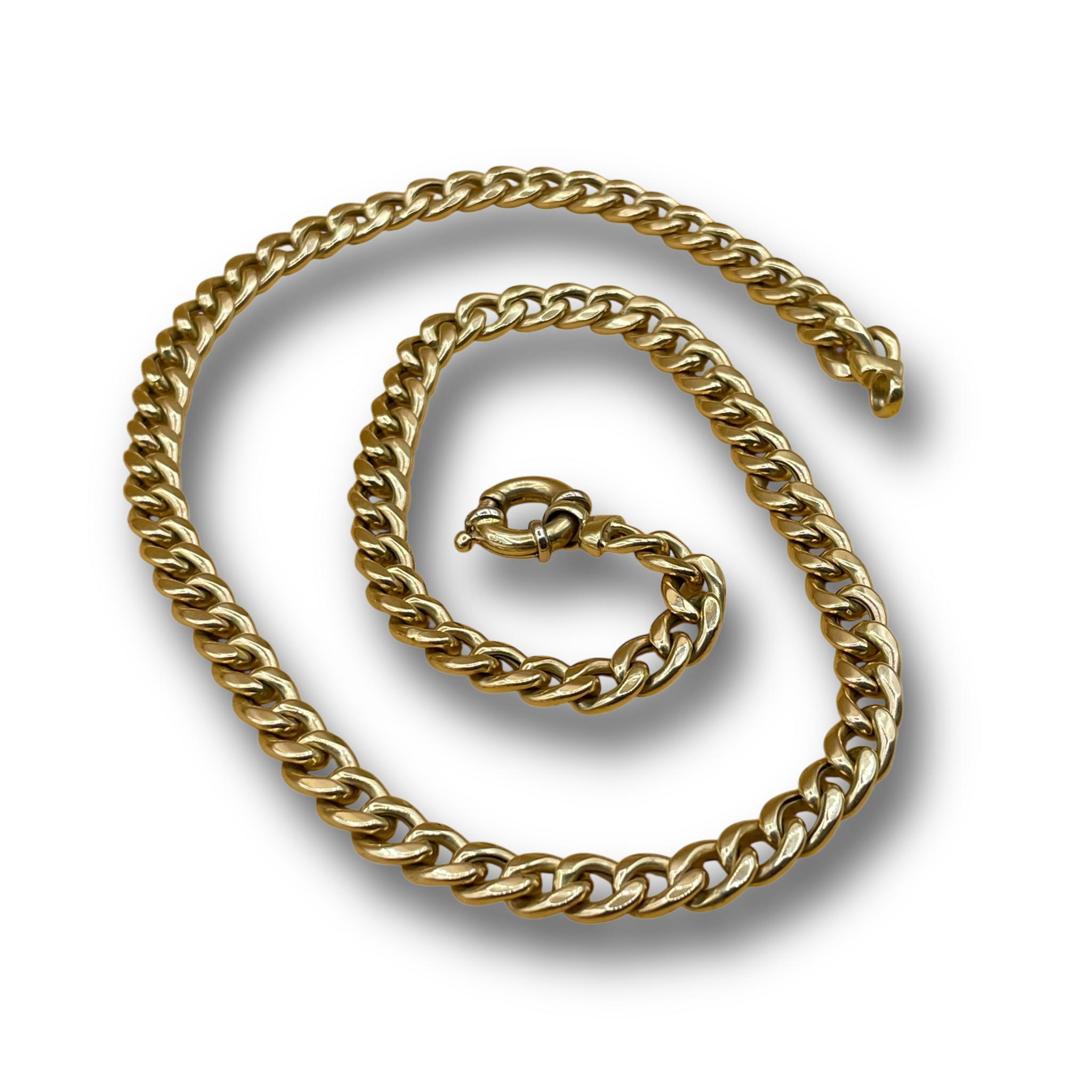 Platte gourmette schakel ketting