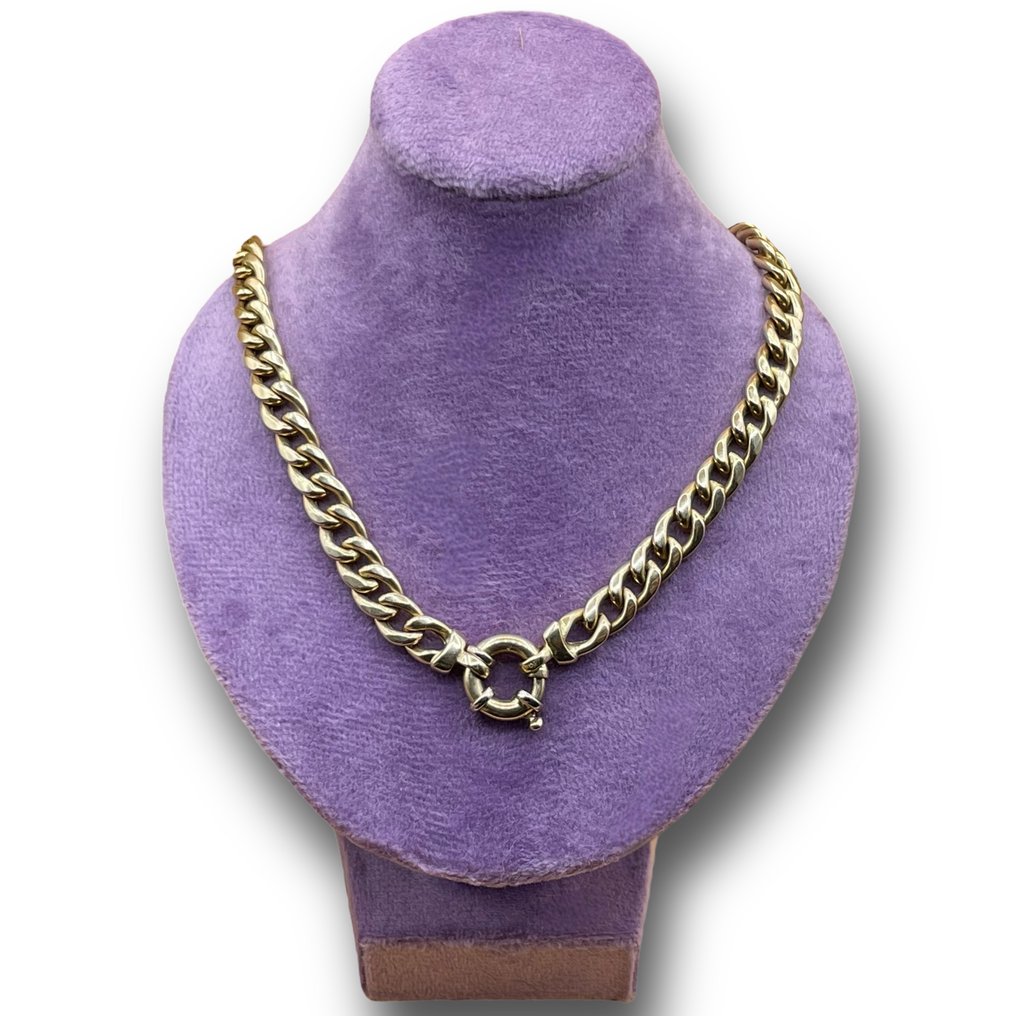 Platte gourmette schakel ketting