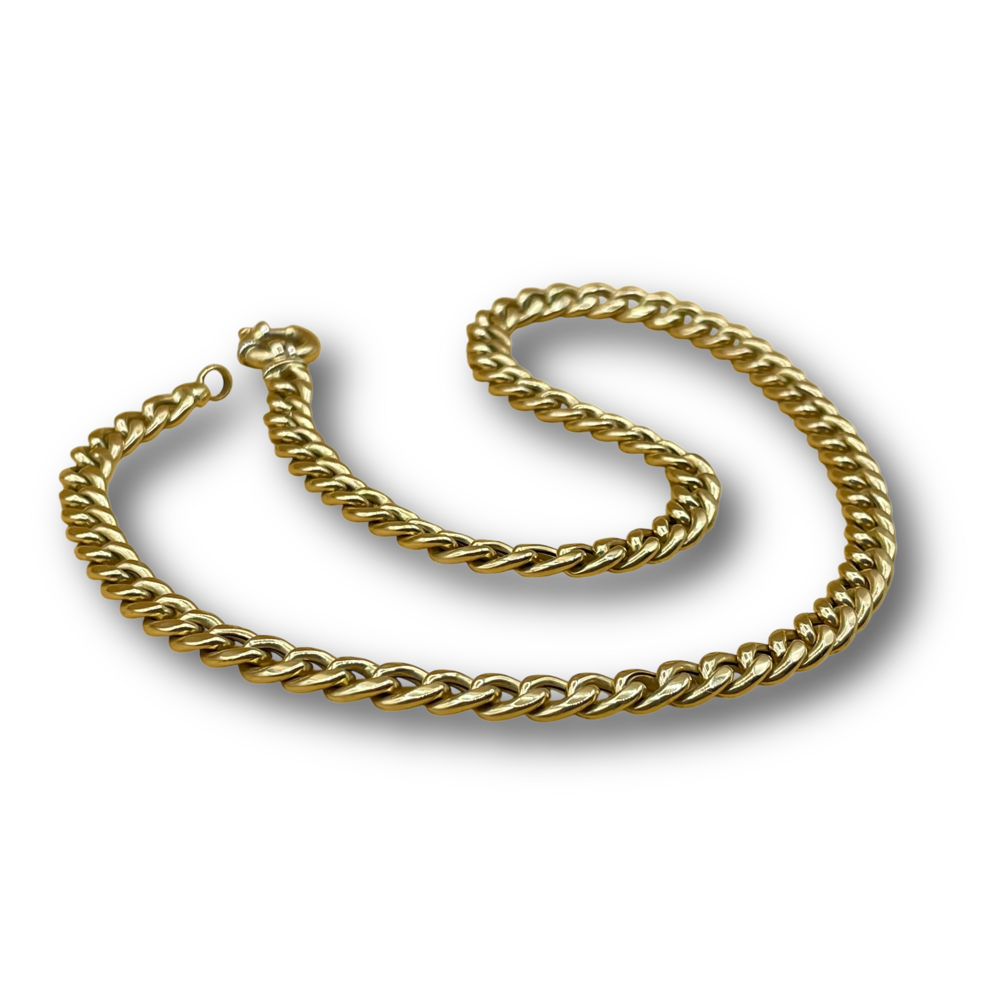 Platte gourmette schakel ketting