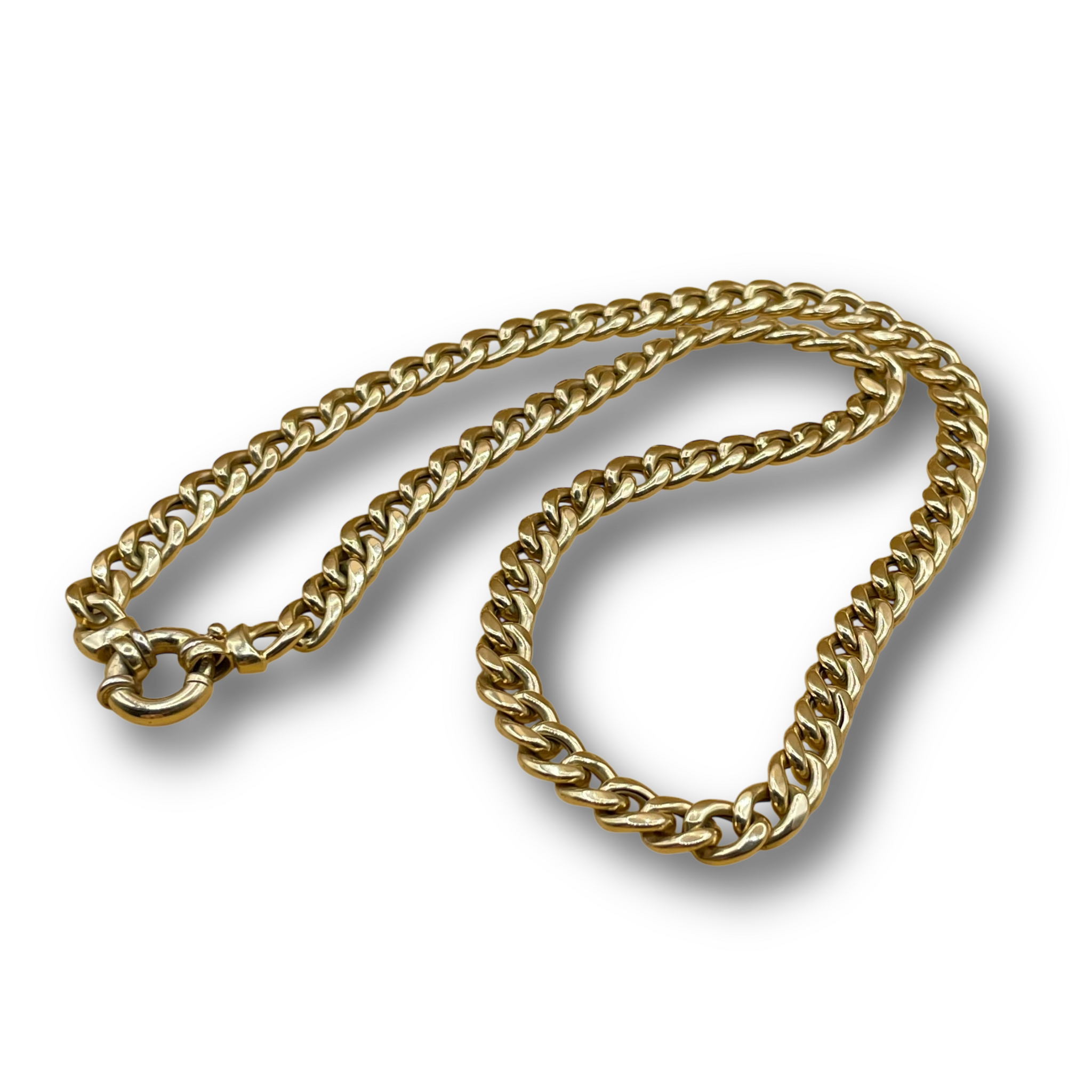 Platte gourmette schakel ketting