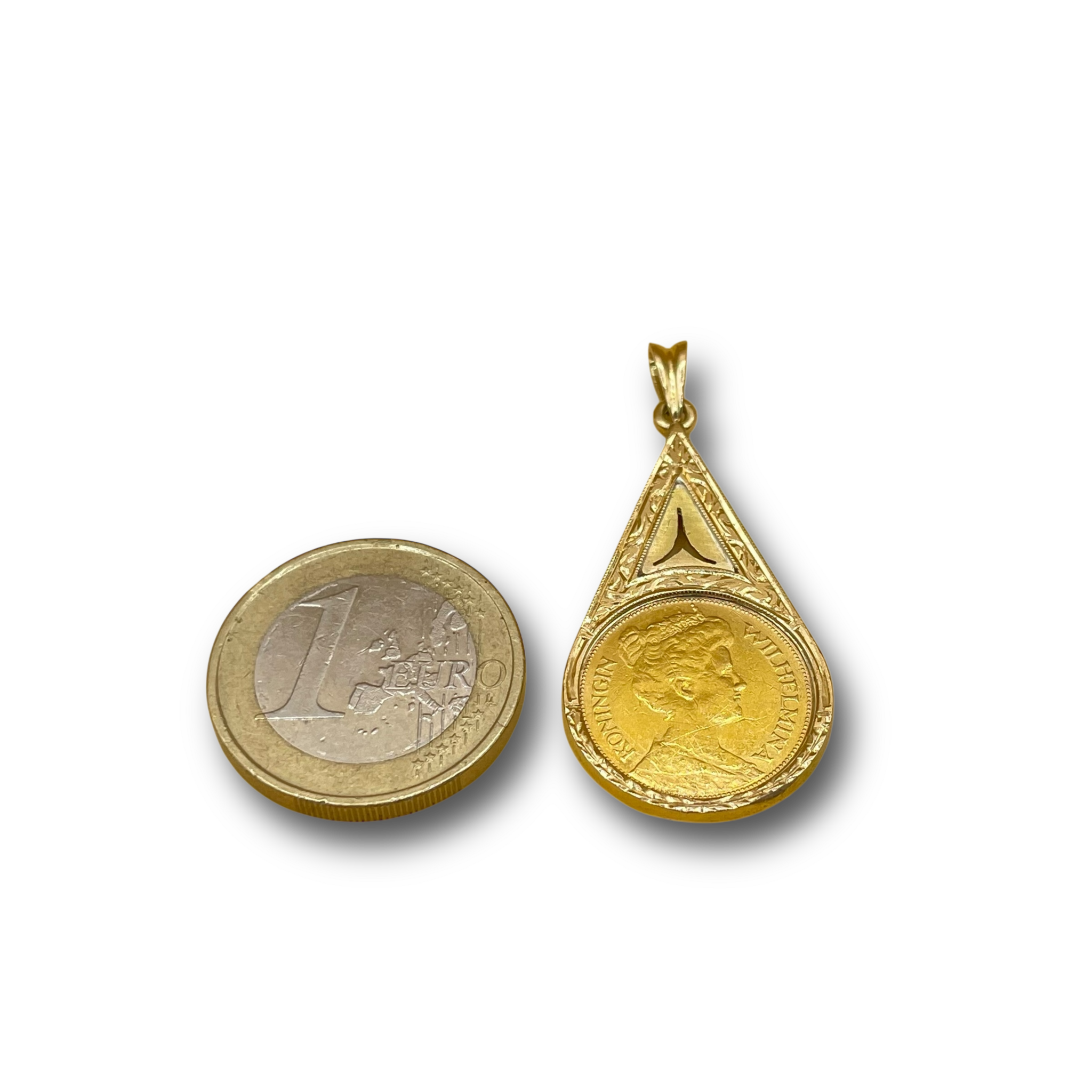 Munt hanger puur goud