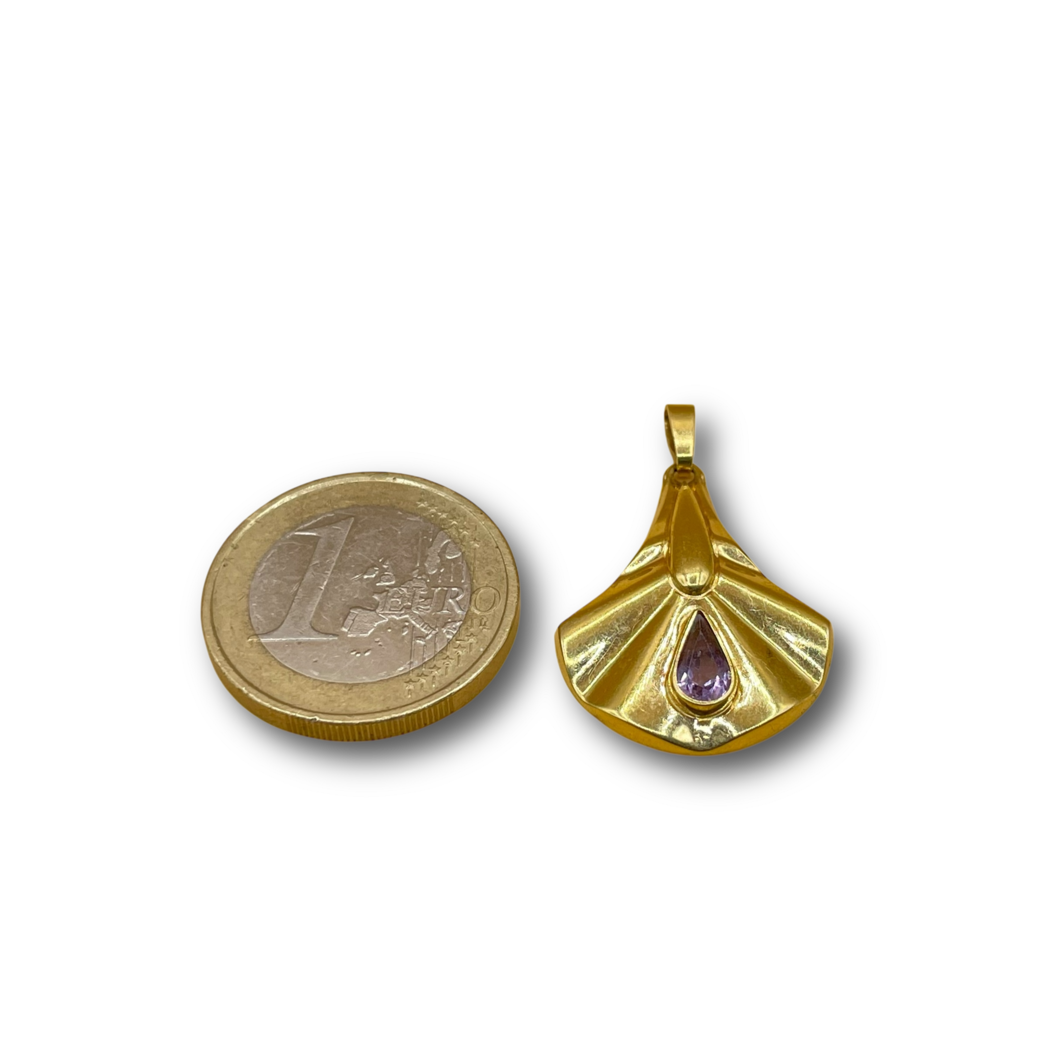 Amethist hanger 18 karaat