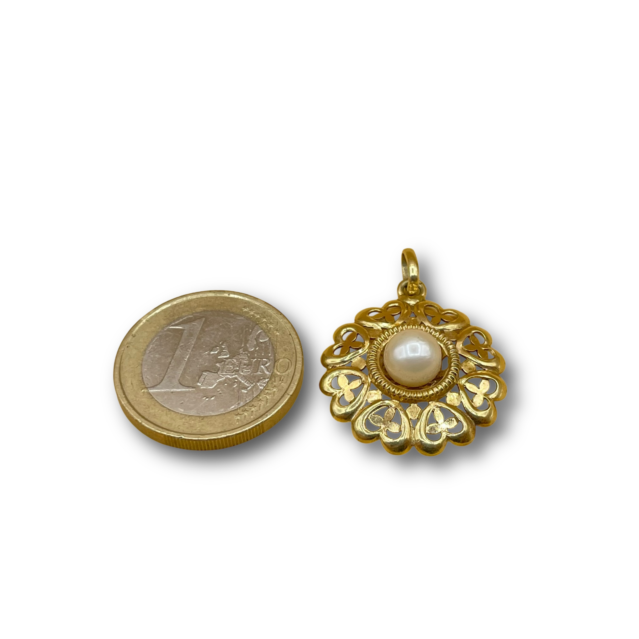 Parel hanger 14 karaat