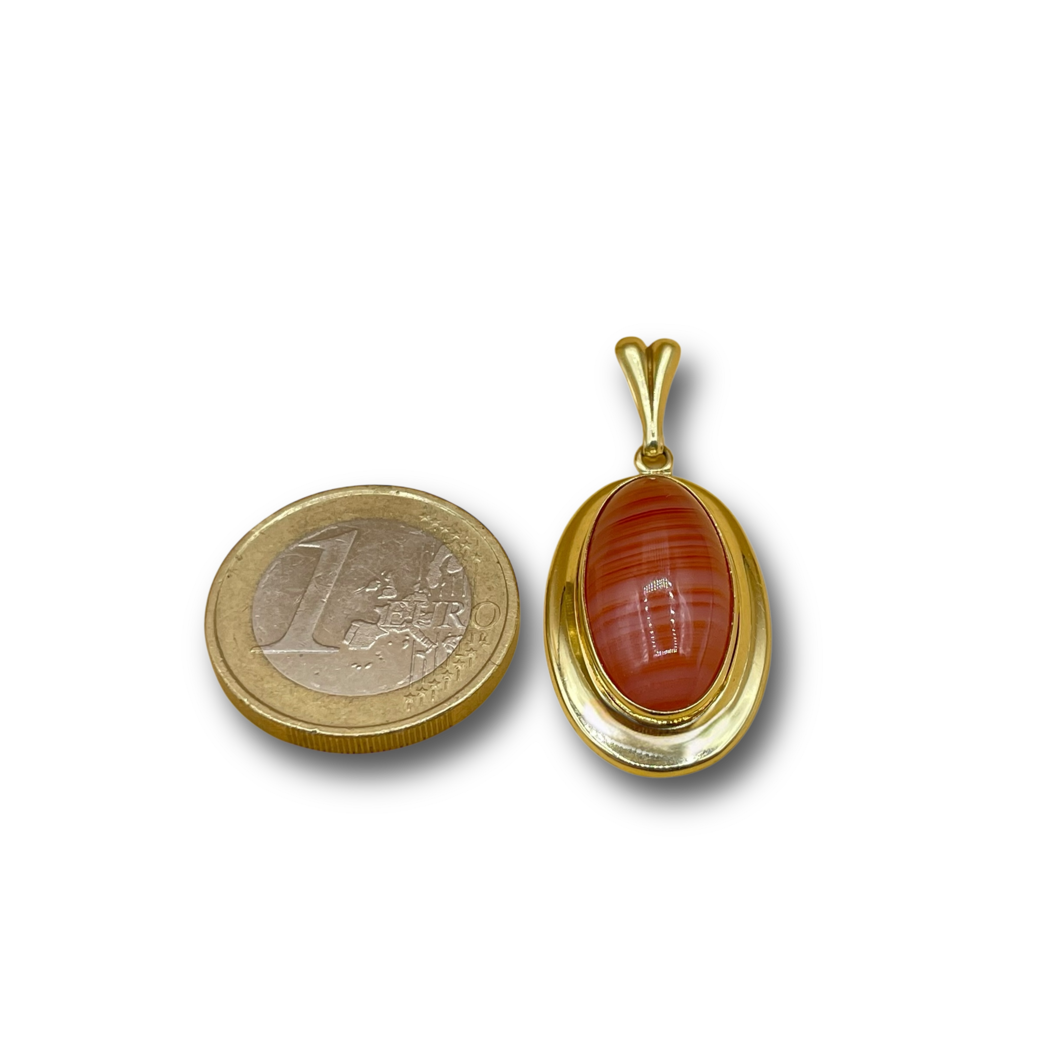 Streepagaat 14 karaat hanger