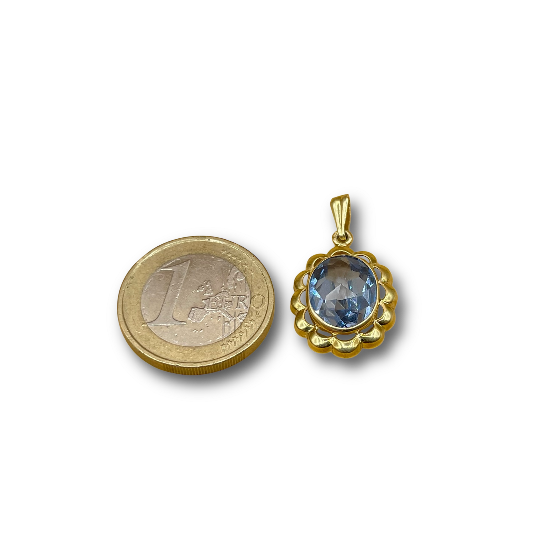 Topaas hanger 14 karaat