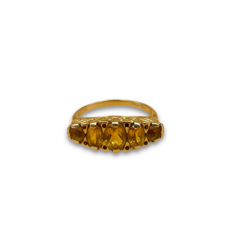 Day and Night ring citrine granaat