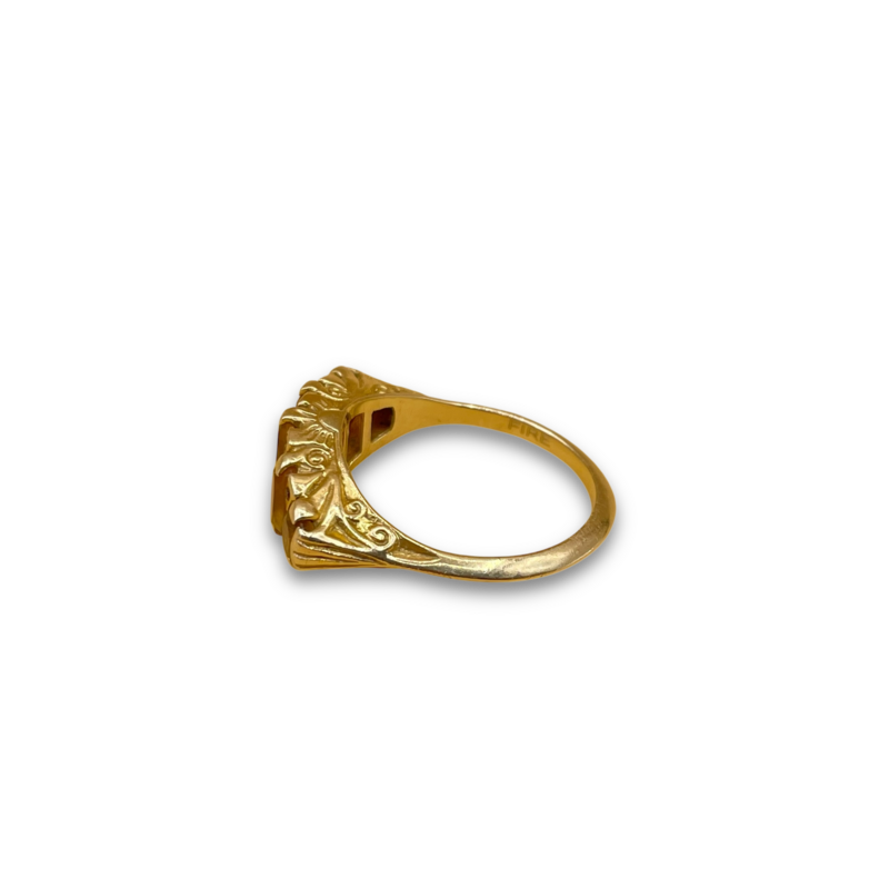 Day and Night ring citrine granaat