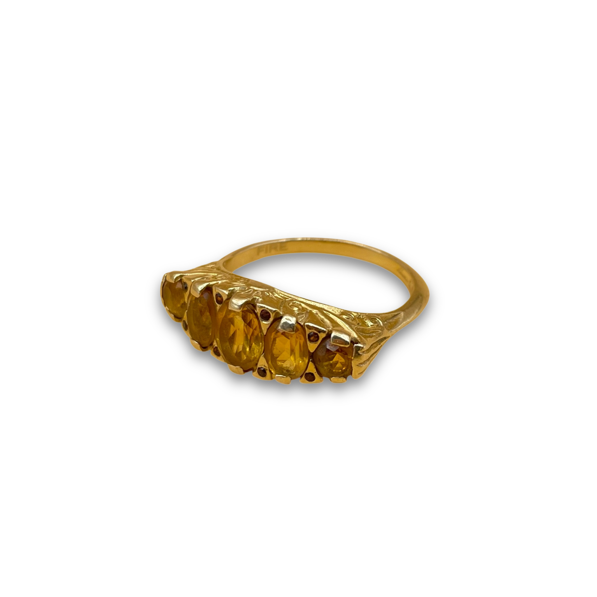 Day and Night ring citrine granaat