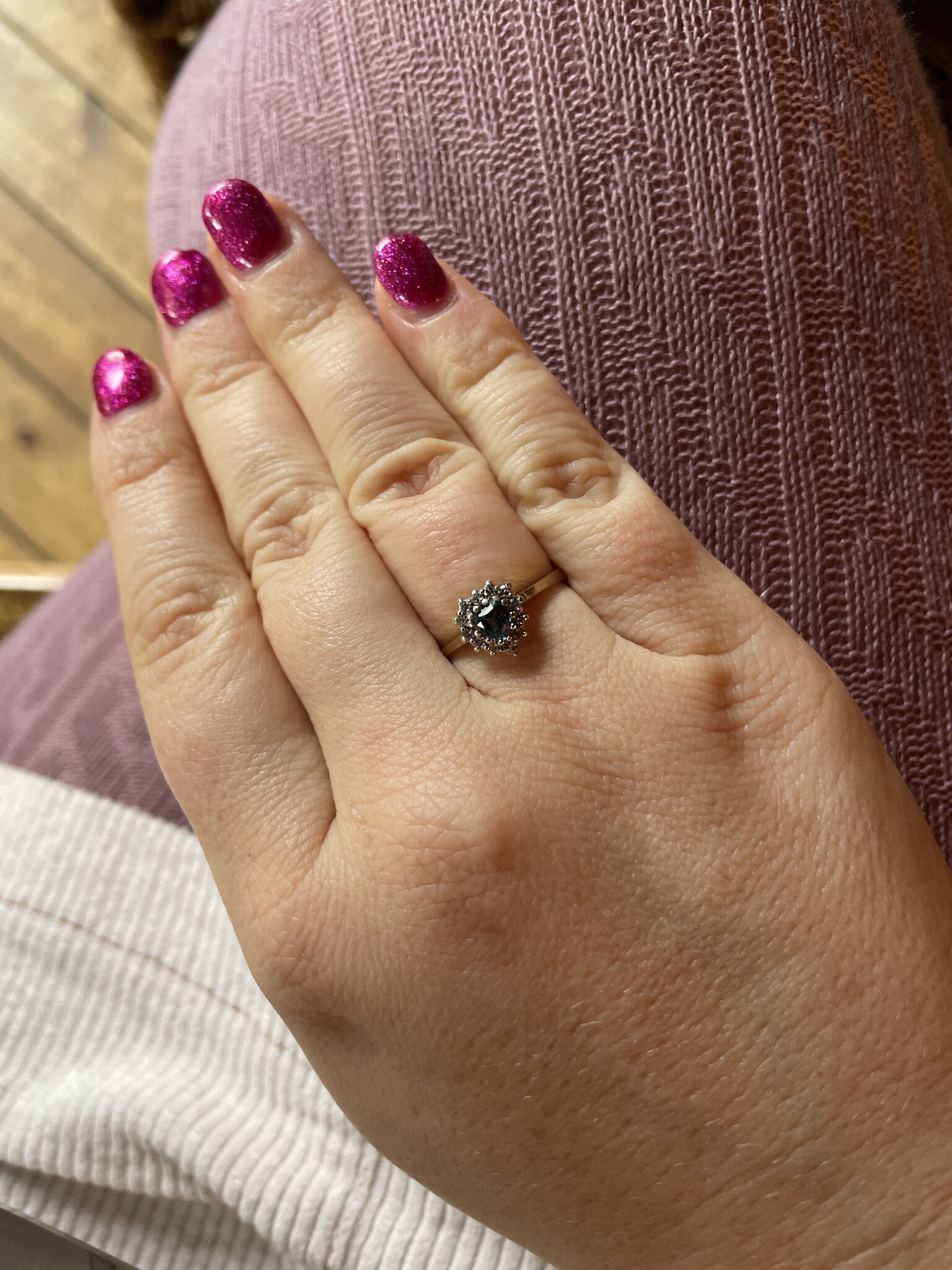 Hart diamant blauwe topaas