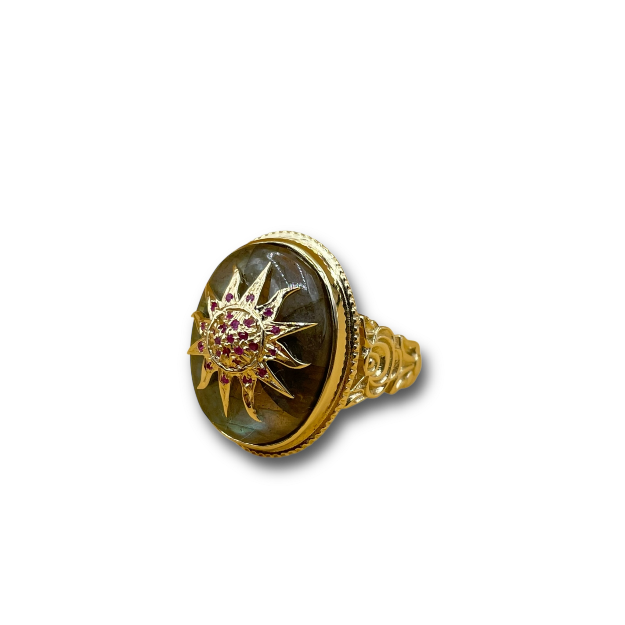 Labradoriet robijn Sun Ray