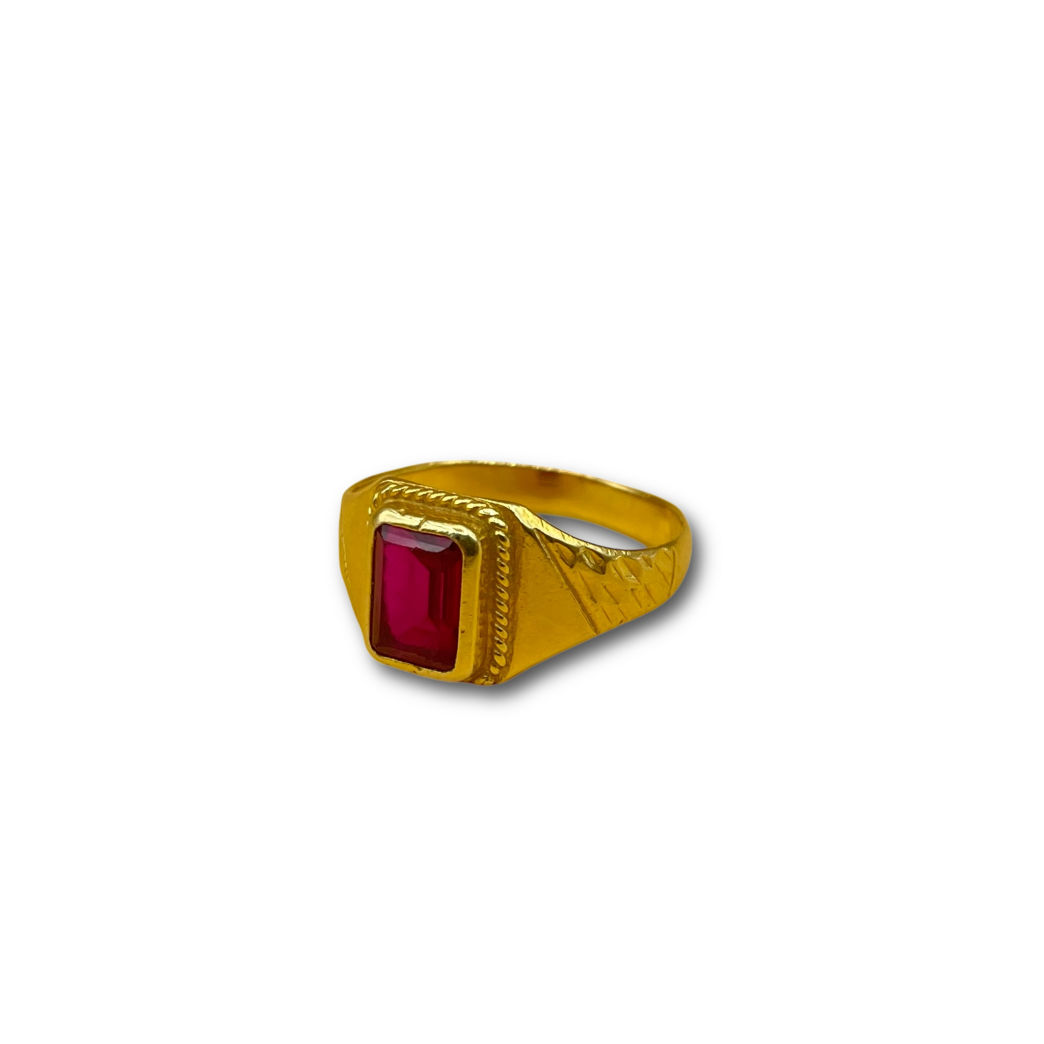 Roze steen spinel vierkant