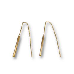 Chain drop threader earrings